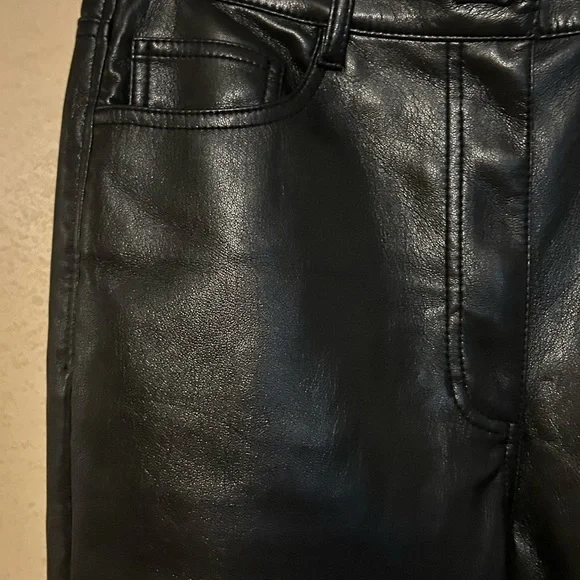 WILFRED Faux Leather Black Pant 6 - Picture 8 of 15